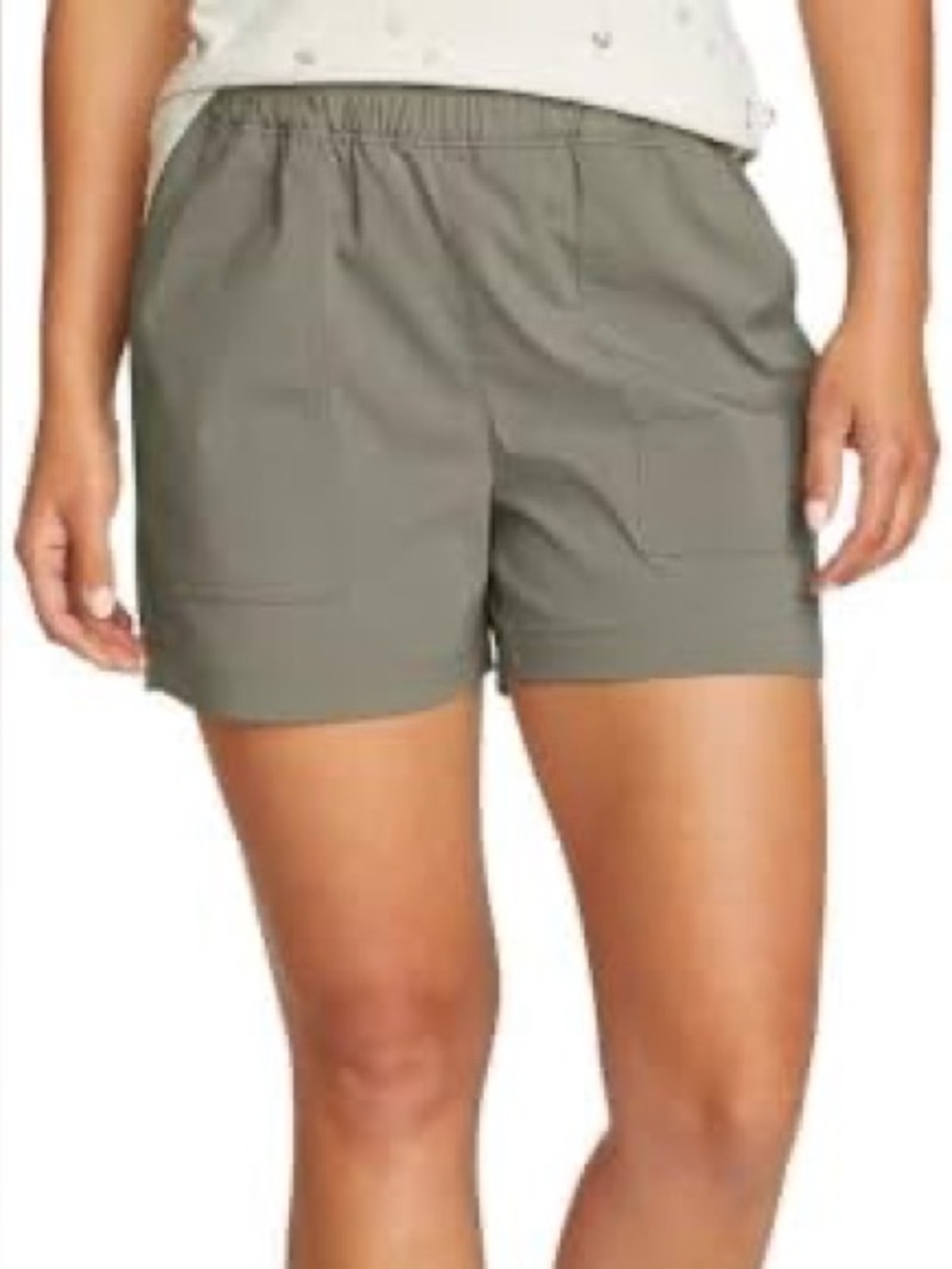 Eddie Bauer Olive Green Mid-Rise Casual Shorts